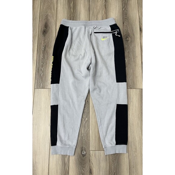 Nike Air Gray Colorblock Sweatpants Joggers Mens Size Large Zip Pocket - Picture 4 of 9